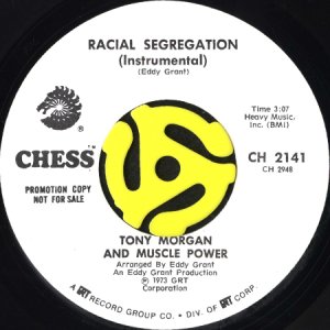 画像2: TONY MORGAN AND MUSCLE POWER / RACIAL SEGREGATION (45's) (WHITE PROMO) (2)
