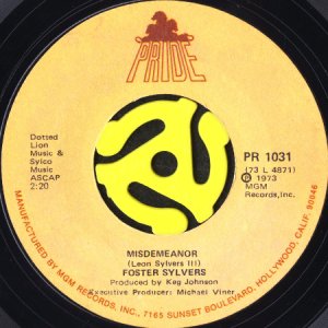 画像1: FOSTER SYLVERS / MISDEMEANOR (45's) (1)