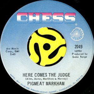 画像1: PIGMEAT MARKHAM / HERE COMES THE JUDGE (45's) (1)