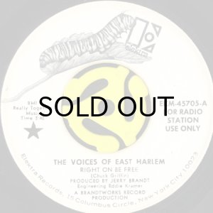 画像1: THE VOICES OF EAST HARLEM / RIGHT ON BE FREE (45's) (WHITE PROMO) (1)