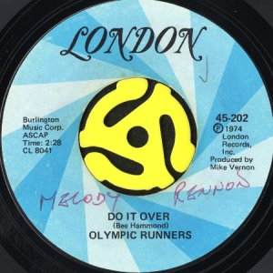 画像2: OLYMPIC RUNNERS / PUT THE MUSIC WHERE YOUR MOUTH IS (45's) (2)