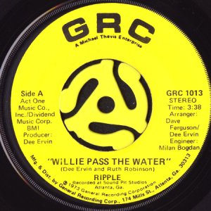 画像1: RIPPLE / WILLIE PASS THE WATER b/w GET OFF (45's) (VINYL PRESS) (1)