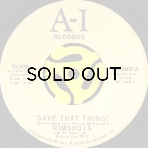 画像1: RIMSHOTS / SAVE THAT THING b/w CONCERTO IN F (45's) (1)
