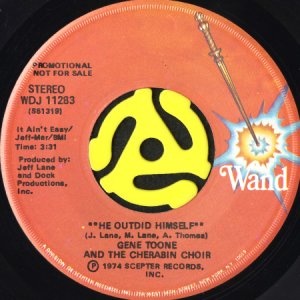 画像1: GENE TOONE AND THE CHERABIN CHOIR / HE OUTDID HIMSELF (45's) (1)