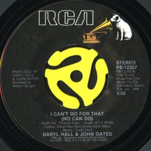 画像1: DARYL HALL & JOHN OATES / I CAN'T GO FOR THAT (NO CAN DO) (45's) (1)