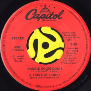 画像1: A TASTE OF HONEY / BOOGIE OOGIE OOGIE b/w WORLD SPIN (45's) (1)