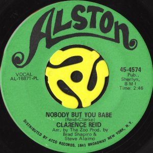 画像1: CLARENCE REID / NOBODY BUT YOU BABE (45's) (1)