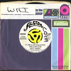 画像3: BETTY WRIGHT / IT'S HARD TO STOP (DOING SOMETHING WHEN IT'S GOOD TO YOU) (45's) (WHITE PROMO) (BLANK LABEL) (3)