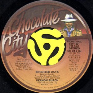 画像2: VERNON BURCH / BRIGHTER DAYS (45's) (PROMO) (VINYL PRESS) (2)