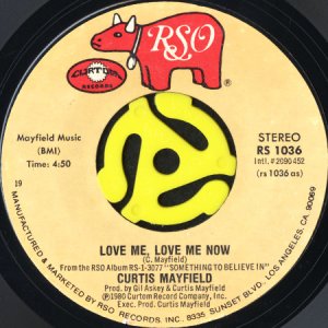 画像1: CURTIS MAYFIELD / LOVE ME, LOVE ME NOW (45's) (1)