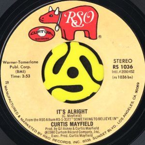 画像2: CURTIS MAYFIELD / LOVE ME, LOVE ME NOW (45's) (2)