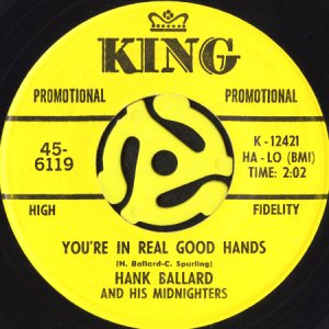 画像1: HANK BALLARD AND HIS MIDNIGHTERS / YOU'RE IN REAL GOOD HANDS b/w UNWIND YOURSELF (45's) (PROMO) (1)