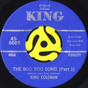 画像1: KING COLEMAN / THE BOO BOO SONG (45's) (1)