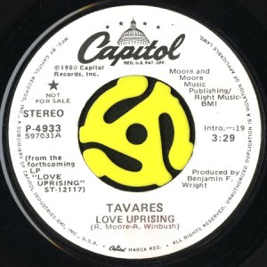 画像2: TAVARES / LOVE UPRISING (45's) (WHITE PROMO) (2)