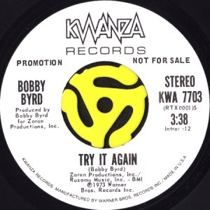 画像2: BOBBY BYRD / TRY IT AGAIN (45's) (WHITE PROMO) (2)