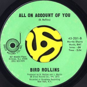 画像2: BIRD ROLLINS / DON'T WORRY 'BOUT IT (45's) (2)