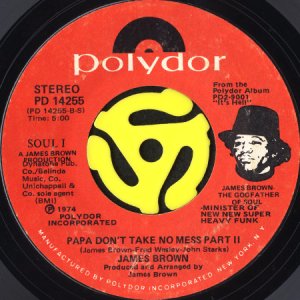 画像2: JAMES BROWN / PAPA DON'T TAKE NO MESS (45's) (2)