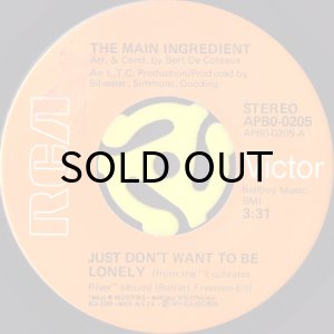 画像1: THE MAIN INGREDIENT / JUST DON'T WANT TO BE LONELY (45's) (1)