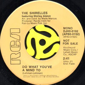 画像1: THE SHIRELLES / DO WHAT YOU'VE A MIND TO (45's) (PROMO) (1)