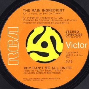 画像2: THE MAIN INGREDIENT / HAPPINESS IS JUST AROUND THE BEND (45's) (2)