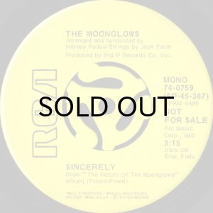 画像1: THE MOONGLOWS / SINCERELY (45's) (PROMO) (1)