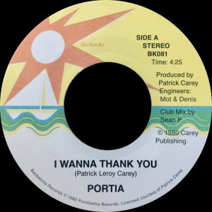画像1: PORTIA / I WANNA THANK YOU (45's) (1)