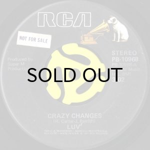 画像1: LUV' / CRAZY CHANGES b/w IS IT LOVE (45's) (1)