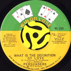 画像1: PERSUADERS / WHAT IS THE DEFINITION OF LOVE b/w PEACE IN THE VALLEY OF LOVE (45's) (1)