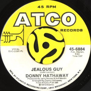 画像2: DONNY HATHAWAY / GIVING UP b/w JEALOUS GUY (45's) (2)