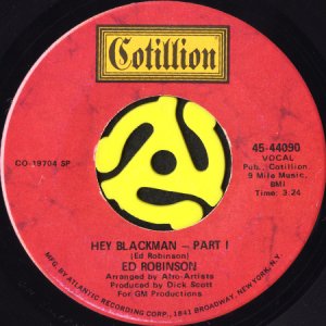 画像1: ED ROBINSON / HEY BLACKMAN (45's) (1)