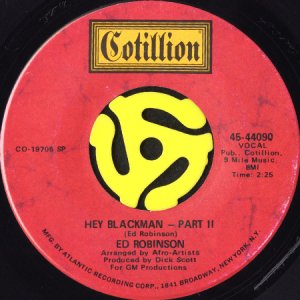 画像2: ED ROBINSON / HEY BLACKMAN (45's) (2)