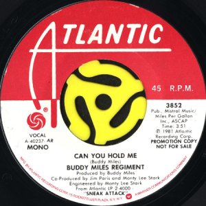 画像1: BUDDY MILES REGIMENT / CAN YOU HOLD ME (45's) (PROMO) (1)