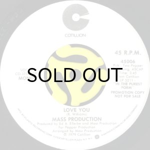 画像1: MASS PRODUCTION / LOVE YOU (45's) (PROMO) (1)