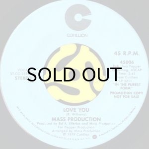 画像2: MASS PRODUCTION / LOVE YOU (45's) (PROMO) (2)