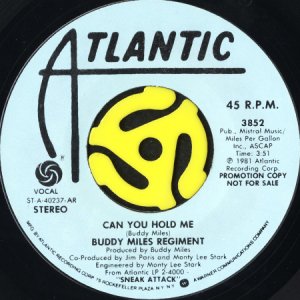 画像2: BUDDY MILES REGIMENT / CAN YOU HOLD ME (45's) (PROMO) (2)