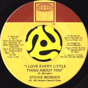 画像1: STEVIE WONDER / I LOVE EVERY LITTLE THING ABOUT YOU (45's) (1)