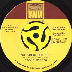 画像1: STEVIE WONDER / WE CAN WORK IT OUT (45's) (1)