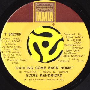 画像1: EDDIE KENDRICKS / DARLING COME BACK HOME b/w LOVING YOU THE SECOND TIME AROUND (45's) (1)