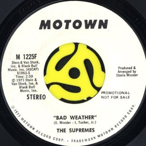 画像2: THE SUPREMES / BAD WEATHER (45's) (WHITE PROMO) (2)