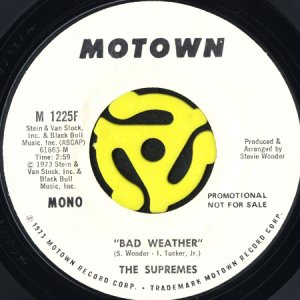 画像1: THE SUPREMES / BAD WEATHER (45's) (WHITE PROMO) (1)