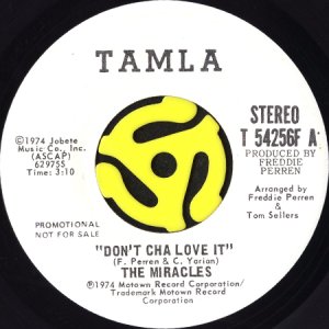 画像2: THE MIRACLES / DON'T CHA LOVE IT (45's) (WHITE PROMO) (2)