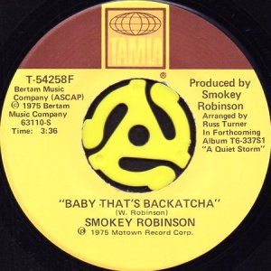 画像1: SMOKEY ROBINSON / BABY THAT'S BACKATCHA (45's) (1)