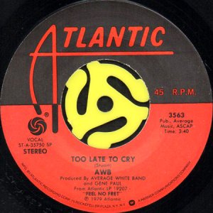画像2: AWB (AVERAGE WHITE BAND) / WALK ON BY b/w TOO LATE TO CRY (45's) (2)
