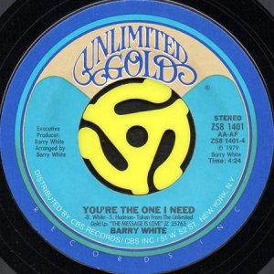 画像2: BARRY WHITE / ANY FOOL COULD SEE b/w YOU'RE THE ONE I NEED (45's) (2)