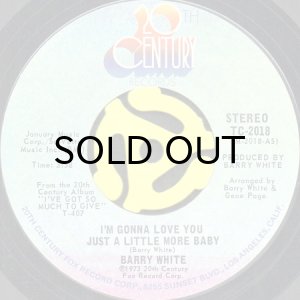 画像1: BARRY WHITE / I'M GONNA LOVE YOU JUST A LITTLE MORE BABY (45's) (1)