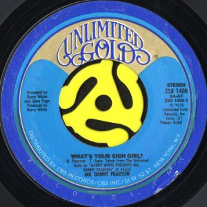 画像1: MR. DANNY PEARSON / WHAT'S YOUR SIGN GIRL? (45's) (1)
