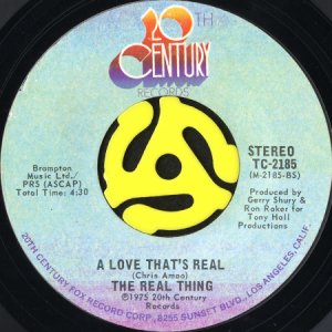 画像2: THE REAL THING / STONE COLD LOVE AFFAIR b/w A LOVE THAT'S REAL (45's) (2)
