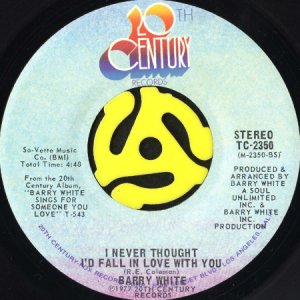 画像2: BARRY WHITE / IT'S ECSTASY WHEN YOU LAY DOWN NEXT TO ME (45's) (VINYL PRESS) (2)