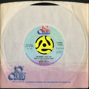 画像3: BARRY WHITE / I'M GONNA LOVE YOU JUST A LITTLE MORE BABY (45's) (3)