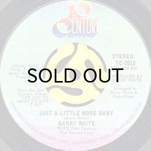 画像2: BARRY WHITE / I'M GONNA LOVE YOU JUST A LITTLE MORE BABY (45's) (2)